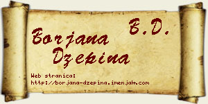Borjana Džepina vizit kartica